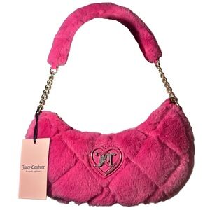 Juicy Couture “Lets Get Cozy” Shoulder Bag-Pink Flash